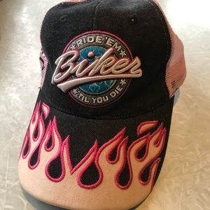 Biker Chick Adjustable Trucker Hat CLOSET CLEAR OUT